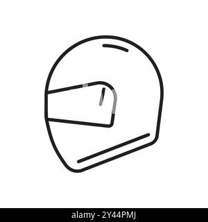 Set di icone vettoriali per casco da moto. Illustrazione vettoriale del casco della squadra di corse Illustrazione Vettoriale