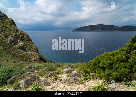 Creta è la più grande e popolosa delle isole greche, la quinta isola più grande del Mediterraneo. Foto Stock