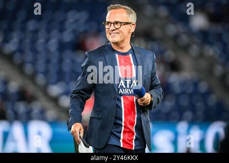 Miguel DERENNES durante la partita di campionato francese di Ligue 1 tra il Paris Saint-Germain (PSG) e lo Stade Brestois (Brest) il 14 settembre 2024 allo stadio Parc des Princes di Parigi, in Francia Foto Stock