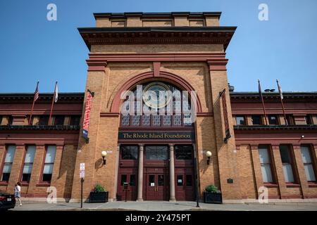 Union Station storica stazione ferroviaria costruita nel 1898. Ora questo edificio è la sede dell'edificio della Rhode Island Foundation. Foto Stock