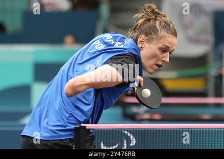 Natalia PARTYKA della Polonia nel Para Ping-Ping - Women's Singles - WS10 alle partite Paralimpiche 2024 a Parigi, Francia Foto Stock