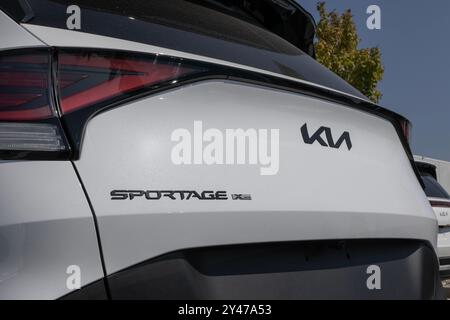 Avon - 15 settembre 2024: Display Kia Sportage X-Pro Prestige AWD. Kia offre la Sportage con un motore a 4 cilindri a iniezione diretta da 2,5L. IL MIO: 2025 Foto Stock