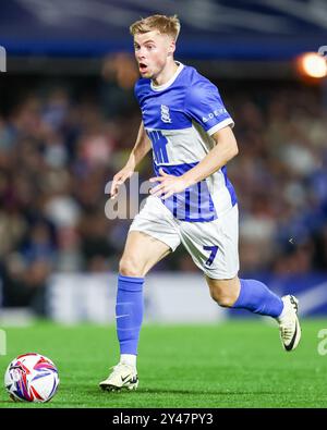 Knighthead Park, Birmingham lunedì 16 settembre 2024.#7, Emil Hansson di Birmingham in azione d'attacco durante la partita Sky Bet League 1 tra Birmingham City e Wrexham a St Andrews al Knighthead Park, Birmingham lunedì 16 settembre 2024. (Foto: Stuart Leggett | mi News) crediti: MI News & Sport /Alamy Live News Foto Stock