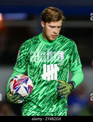 Knighthead Park, Birmingham lunedì 16 settembre 2024.#45, Bailey Peacock-Farrell di Birmingham durante la partita Sky Bet League 1 tra Birmingham City e Wrexham a St Andrews al Knighthead Park, Birmingham lunedì 16 settembre 2024. (Foto: Stuart Leggett | mi News) crediti: MI News & Sport /Alamy Live News Foto Stock