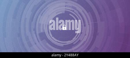 Sicurezza informatica. La sfida in continua evoluzione di proteggere le informazioni sensibili nell'era degli attacchi informatici. Rafforzare i muri della cyber difesa in un hyp Illustrazione Vettoriale