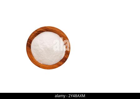 Bicarbonato di sodio - composto solido cristallino nel recipiente. Foto Stock