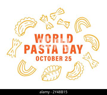 Giornata mondiale della pasta Illustrazione Vettoriale