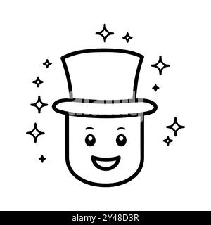 icona conjurer o simbolo di linea moderna. Grafica a linee vettoriali e design a icone con un contorno audace. Simbolo minimalista Pixel Perfect in bianco e nero isolato Illustrazione Vettoriale