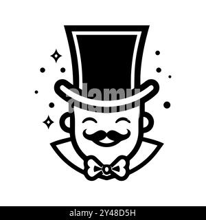 icona conjurer o simbolo di linea moderna. Grafica a linee vettoriali e design a icone con un contorno audace. Simbolo minimalista Pixel Perfect in bianco e nero isolato Illustrazione Vettoriale