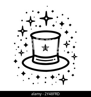 icona conjurer o simbolo di linea moderna. Grafica a linee vettoriali e design a icone con un contorno audace. Simbolo minimalista Pixel Perfect in bianco e nero isolato Illustrazione Vettoriale