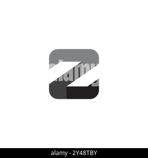 Design del logo Letter Z. Vettore logo geometrico Z iniziale Illustrazione Vettoriale