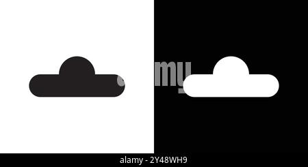 Icona Euro hook simbolo della collezione Black line art Vector in bianco e nero Illustrazione Vettoriale