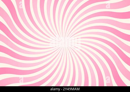 Sfondo rosa Candy Cream Swirl Twisted Illustrazione Vettoriale