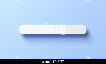 Barra di ricerca bianca su sfondo blu. Casella di ricerca. illustrazione 3d. Foto Stock