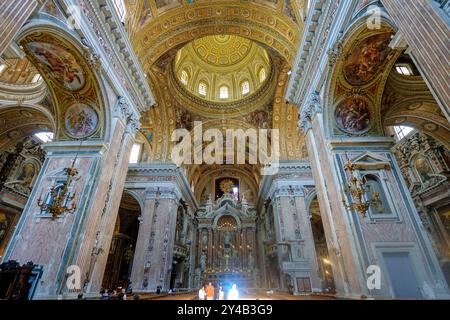 Chiesa del Gesù nuovo a Napoli, Italia, Europa Foto Stock