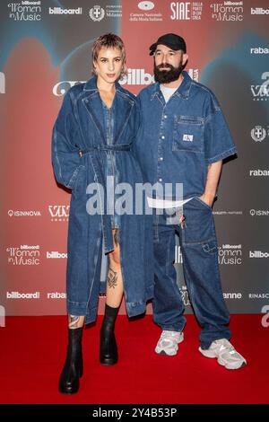 RapPresentation - Billboard Italia Women in Music 2024 - Photocall coma cose, Fausto Lama Zanardelli e Francesca California Mesiano, partecipa a Billboard Women in Music durante Billboard Italia Women in Music 2024 - Photocall, RapPresentation a Milano, Italia, 16 settembre 2024 Milano Teatro Manzoni Italia Copyright: XGiuseppexSpinozzix/xLiveMediax LPM 1523855 Foto Stock