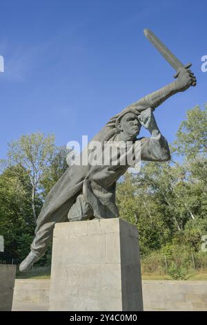 Monumento ai combattenti spagnoli, memoriale agli interbrigadisti nella guerra civile spagnola, Volkspark Friedrichshain, Friedrichshain, Berlino, Germania Foto Stock