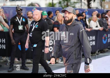 Anthony Cacace durante i grandi arrivi cerimoniali all'Odeon Luxe Leicester Square, Londra. Sabato 21 settembre si svolgerà la lotta per il titolo IBF tra Anthony Joshua e Daniel Dubois. Data foto: Martedì 17 settembre 2024. Foto Stock