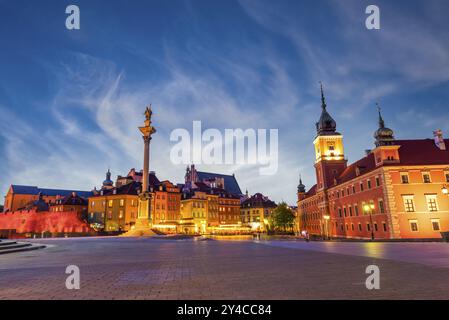 Evevning Sky nel centro storico di Varsavia, Polonia, Europa Foto Stock