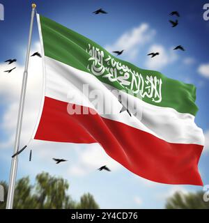 Flag of Somaliland, si tratta di un'immagine generata dal computer con rendering 3d. Foto Stock