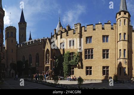 Cortile interno del castello di Hohenzollern Foto Stock