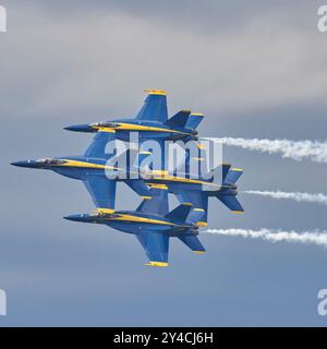 Cleveland National Airshow. Aeroporto di Burke Lakefront. 1° settembre 2024. US Navy Blue Angels Foto Stock