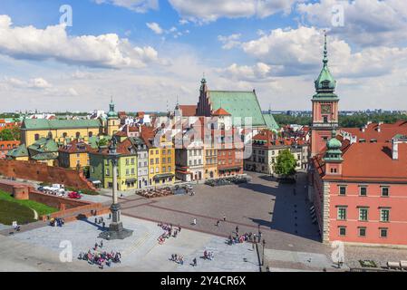 Vista aerea della città vecchia di Varsavia, Polonia, Europa Foto Stock