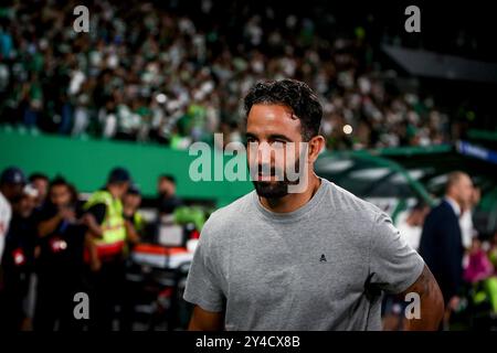 Portogallo. 17 settembre 2024. Rúben Amorim durante la partita di calcio di UEFA Champions League tra Sporting CP e LOSC Lille allo stadio Jose Alvalade di Lisbona il 17 settembre 2024 UEFA Champions League - Sporting CP vs LOSC Lille (Valter Gouveia/SPP) credito: SPP Sport Press Photo. /Alamy Live News Foto Stock