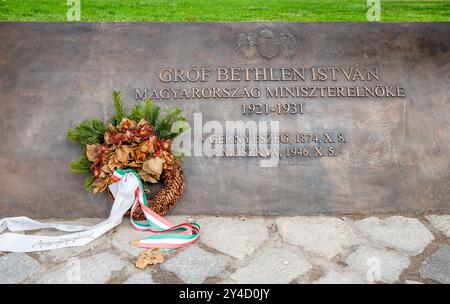 Memoriale del conte István Bethlen de Bethlen Un Aristocrato ungherese e uomo di stato fu primo ministro dal 1921 al 1931 Budapest Ungheria Foto Stock