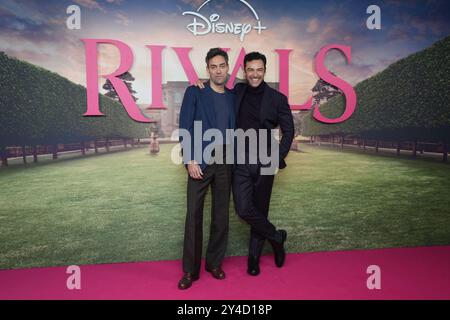 Alex Hassell e Aidan Turner partecipano alla proiezione speciale britannica dei nuovi rivali Disney+ all'Ham Yard Hotel, nel centro di Londra. Data foto: Martedì 17 settembre 2024. Foto Stock