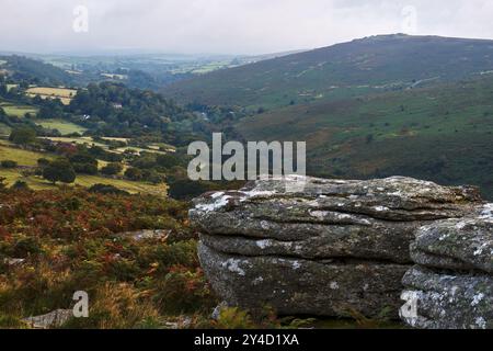 La mattina presto, lontana fotografia di Dartmeet e Hexworthy Foto Stock