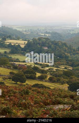 La mattina presto, lontana fotografia di Dartmeet e Hexworthy Foto Stock