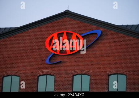 Wilmington, Delaware, U.S.A - 8 settembre 2024 - chiusura dell'edificio AAA vicino all'area del lungofiume Foto Stock