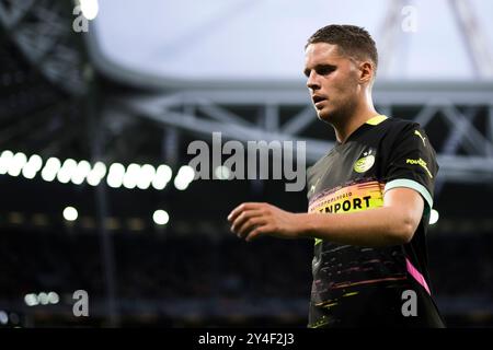 Torino, Italia. 17 settembre 2024. Joey Veerman di PSV Eindhoven guarda durante la partita di calcio di UEFA Champions League tra Juventus FC e PSV Eindhoven. Nicolò campo/Alamy Live News Foto Stock