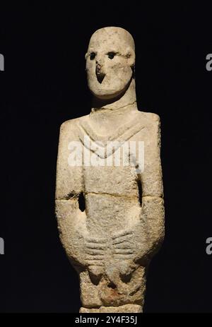 7326. The Urfa Man, la più antica scultura umana a grandezza naturale risalente al 9000 a.C., Mesopotamia. Foto Stock