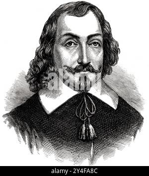 Samuel de Champlain (1567-1635 ) - Ritratto incisivo Foto Stock