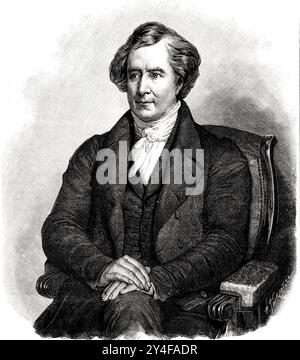 Dominique Francois Jean Arago (1786-1853 ) - Ritratto incisione Foto Stock