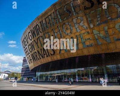 In These Stones Horizons Sing, Wales Millennium Centre, Cardiff Bay, Cardiff, Wales, REGNO UNITO, REGNO UNITO. Foto Stock