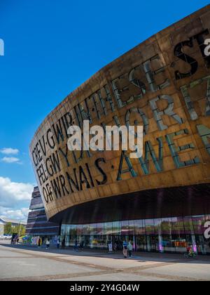 In These Stones Horizons Sing, Wales Millennium Centre, Cardiff Bay, Cardiff, Wales, REGNO UNITO, REGNO UNITO. Foto Stock