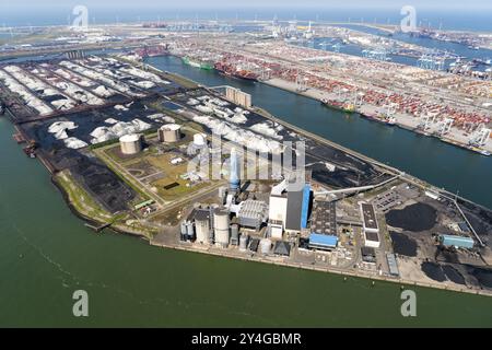 Onyx Power centrale Rotterdam è una centrale elettrica alimentata a carbone sul Maasvlakte e dispone anche di stoccaggio del carbone. ANP/ Hollandse Hoogte/ Aerovista Luchtfotografie netherlands Out - belgium Out Foto Stock