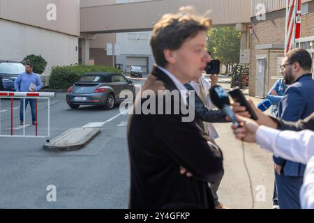 Bruxelles, Belgio. 18 settembre 2024. Questa foto è stata scattata durante una visita della Commissione della camera per l'economia del parlamento federale presso lo stabilimento Audi di Bruxelles, mercoledì 18 settembre 2024. Oggi, la commissione per l'economia della camera ha proseguito i lavori sulla questione dell'Audi Brussels. BELGA FOTO NICOLAS MAETERLINCK credito: Belga News Agency/Alamy Live News Foto Stock