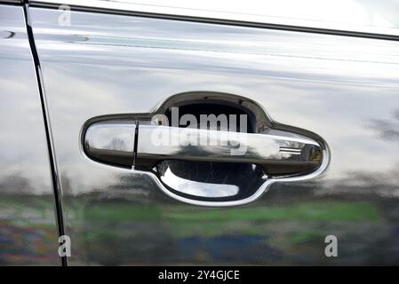 Maniglia sulla porta dell'auto Foto Stock
