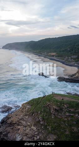 Vista aerea del punto panoramico di Punta Cometa, punto più a sud di Oaxaca, Messico Foto Stock