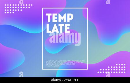 sfondo delle forme fluide 3d. Illustrazione Vettoriale