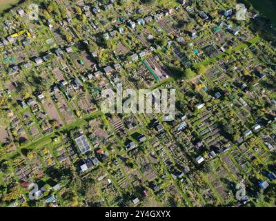 Veduta aerea degli spazi di Inverleith Edinburgh. Foto Stock