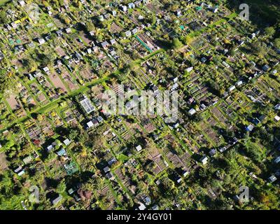 Veduta aerea degli spazi di Inverleith Edinburgh. Foto Stock