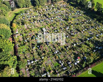 Veduta aerea degli spazi di Inverleith Edinburgh. Foto Stock