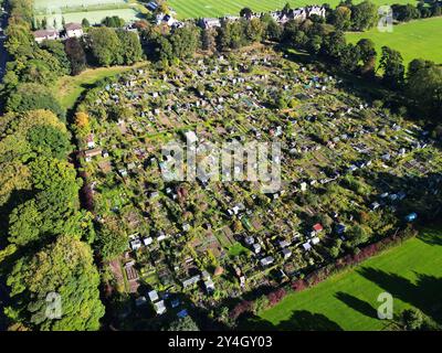 Veduta aerea degli spazi di Inverleith Edinburgh. Foto Stock