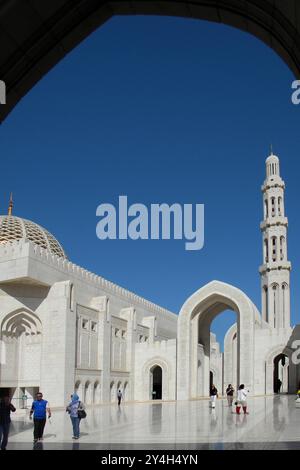 Oman, Muscat Sultan Qaboos moschea Foto Stock