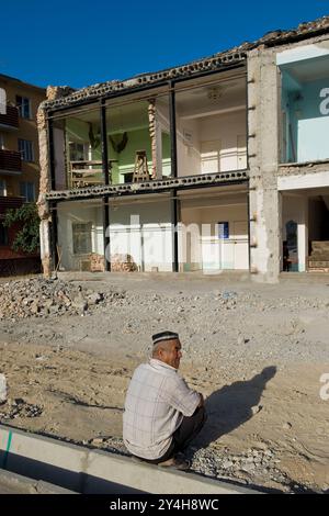 Uzbekistan, Fergana, distrutto casa Foto Stock